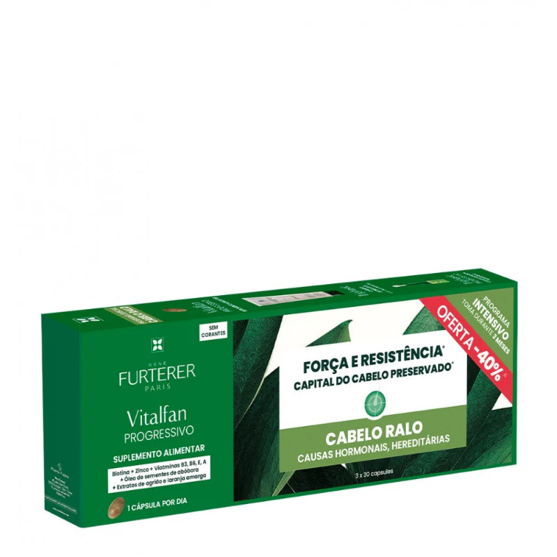 René Furterer Vitalfan Antiqueda Progressiva Pack Trio 30 Cápsulas