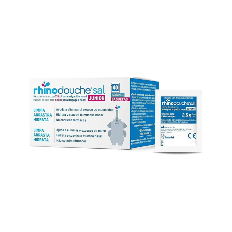 Rhinodouche Sal Júnior Saquetas Lavagem Nasal 2,5g 40 Unidades