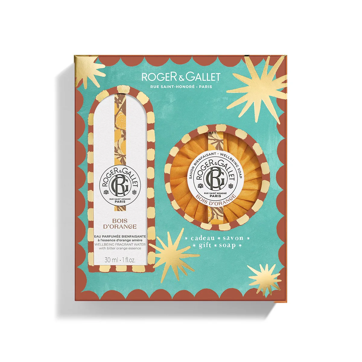 Roger & Gallet Coffret Água Perfumada Bois D'Orange 30ml + Oferta Sabonete