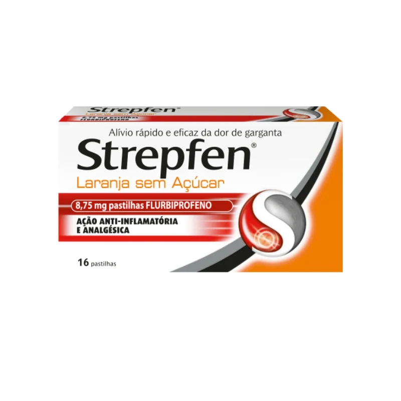 Strepfen Laranja sem Açúcar 8,75mg 16 Pastilhas