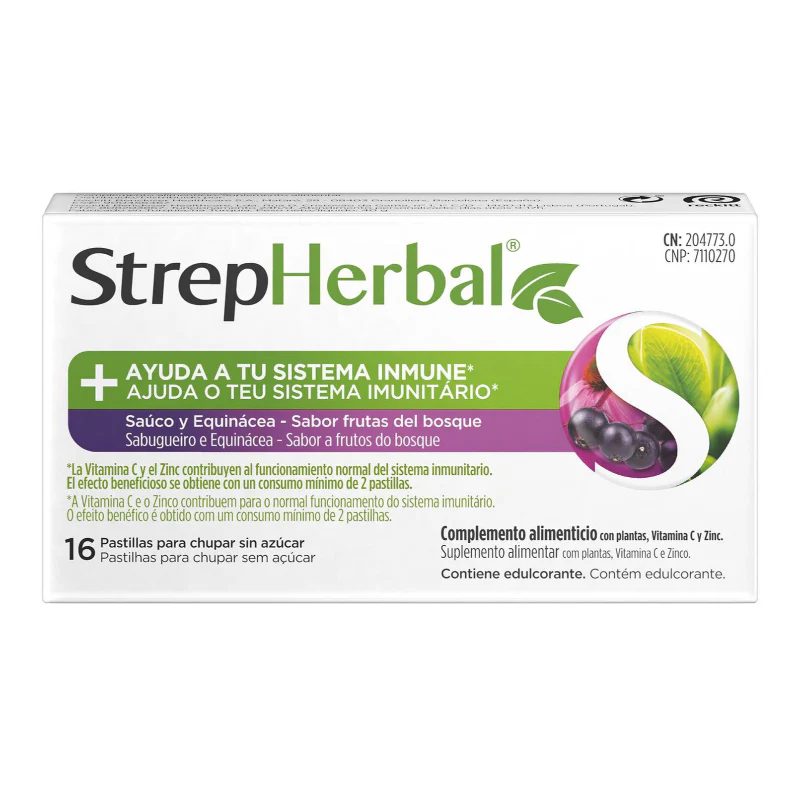 StrepHerbal Sabugueiro e Equinácea 16 Pastilhas
