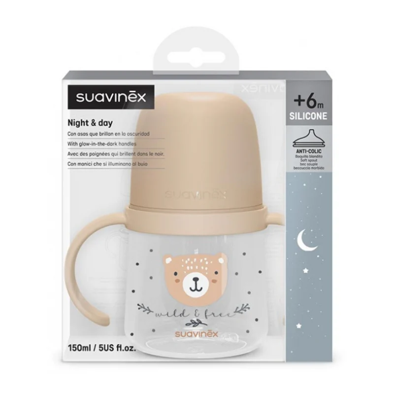 Suavinex Biberão de Treino com Asas +6m 150ml Bege - Image 3