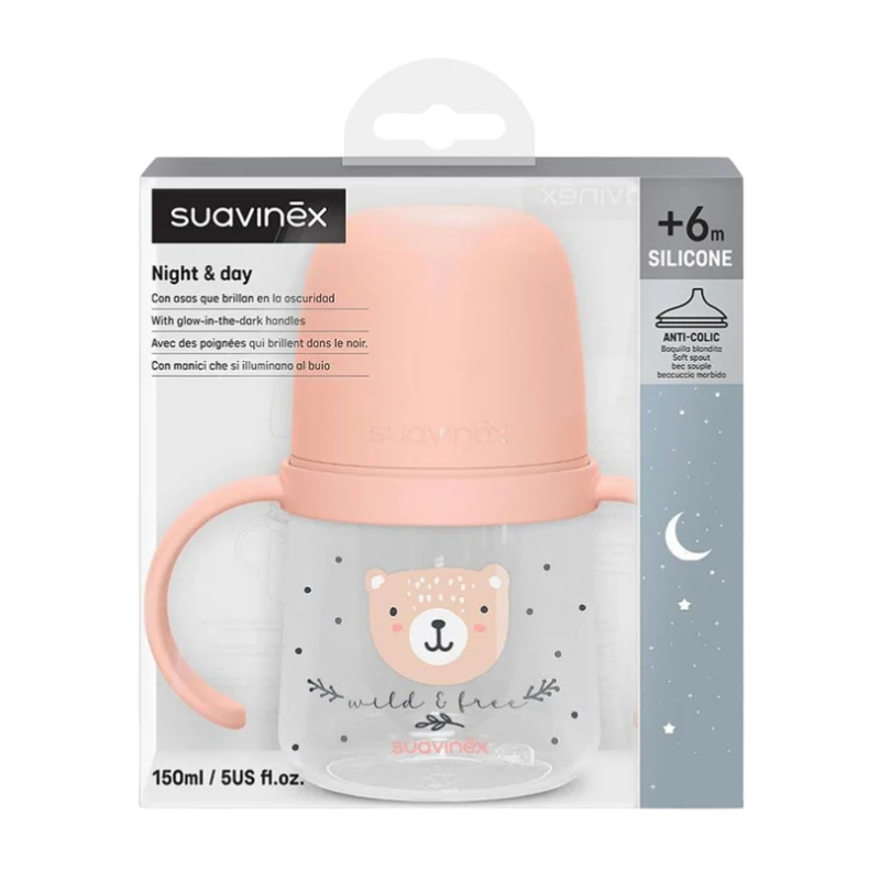 Suavinex Biberão de Treino com Asas +6m 150ml Rosa - Image 3