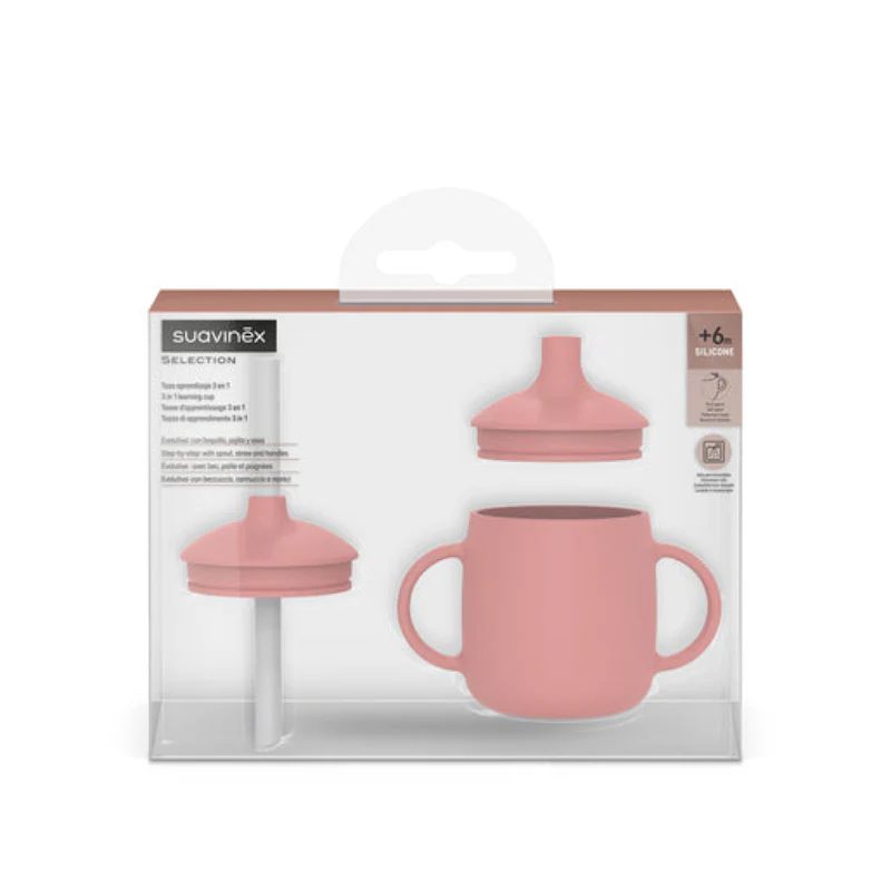 Suavinex Copo de Aprendizagem Rosa 3 em 1 +6m