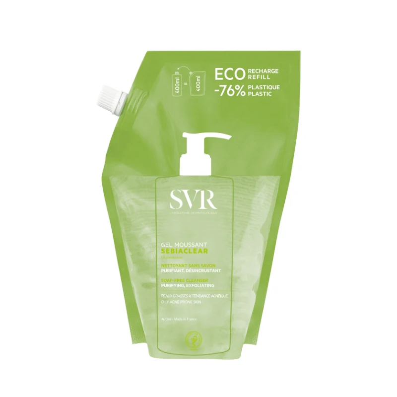 SVR Sebiaclear Gel Moussant Limpeza Purificante Eco Recarga 400ml