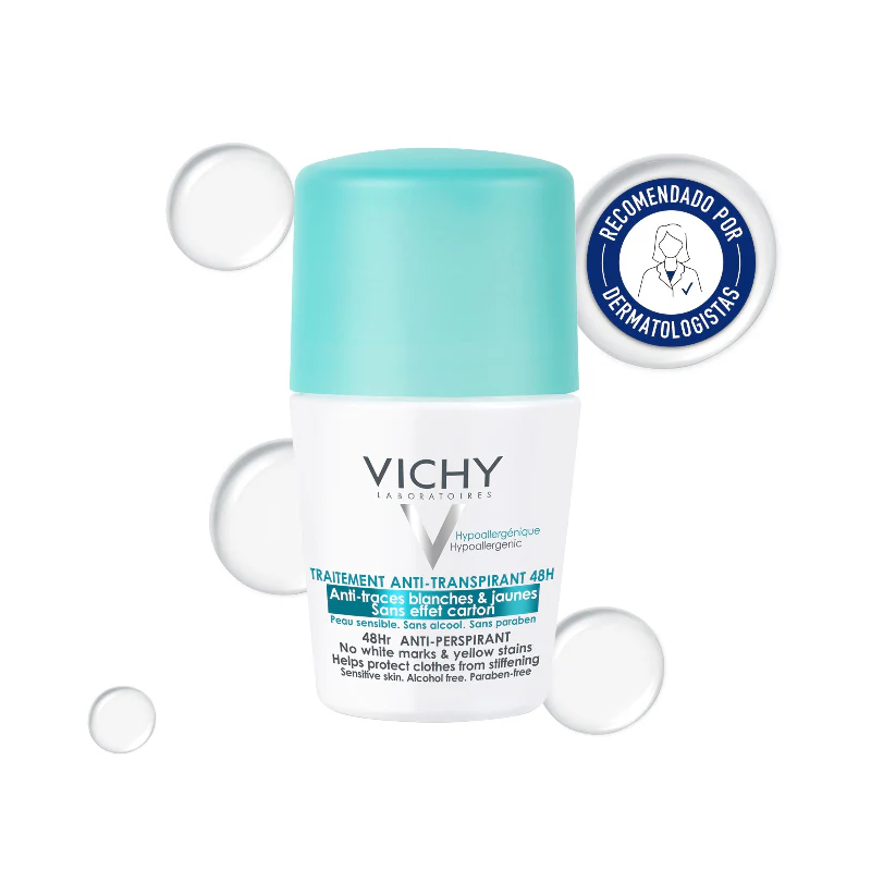 Vichy Antitranspirante Roll-on Verde 48h Antimanchas 50ml