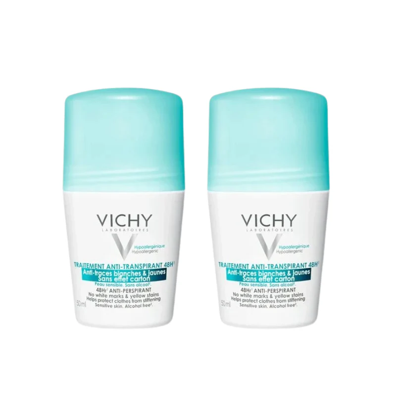 Vichy Duo Antitranspirante Roll-On Antimanchas 48H 50ml -50% 2ª Unidade